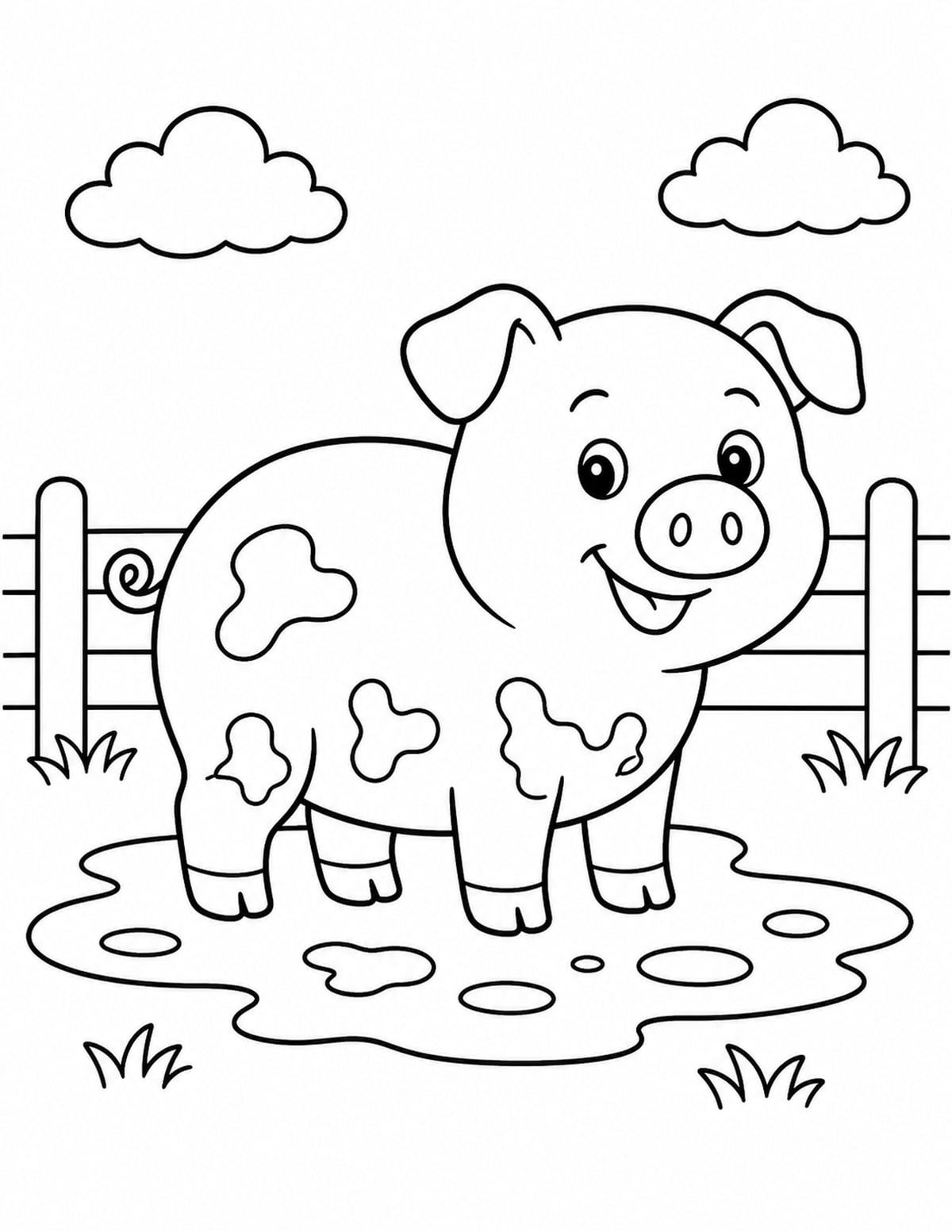 Pig Coloring Page 2 printable preview