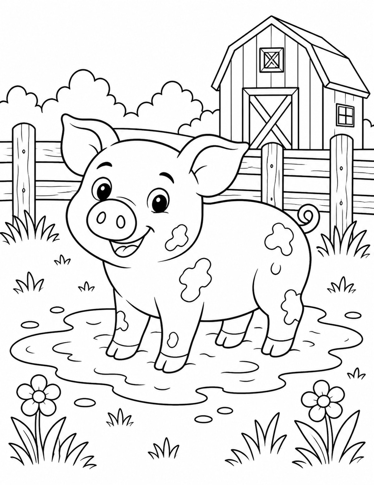 Pig Coloring Page 5 printable preview