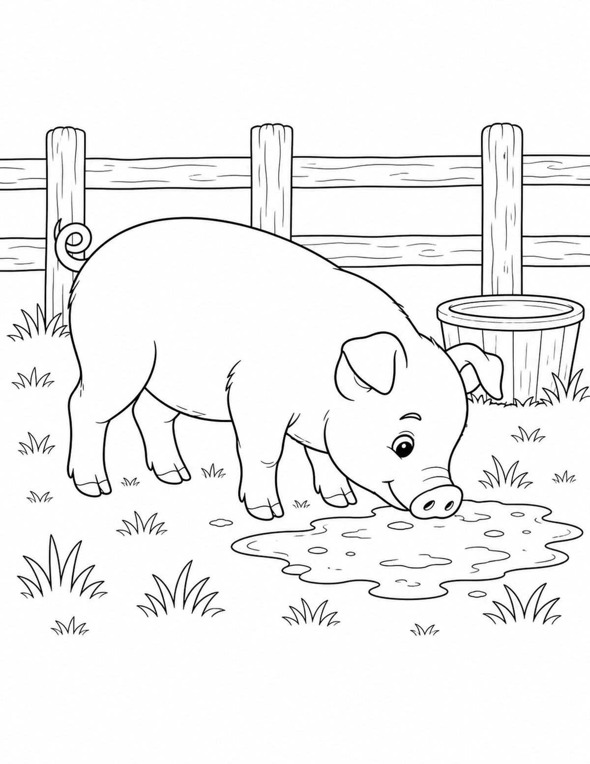Piglet Coloring Page 1 printable preview