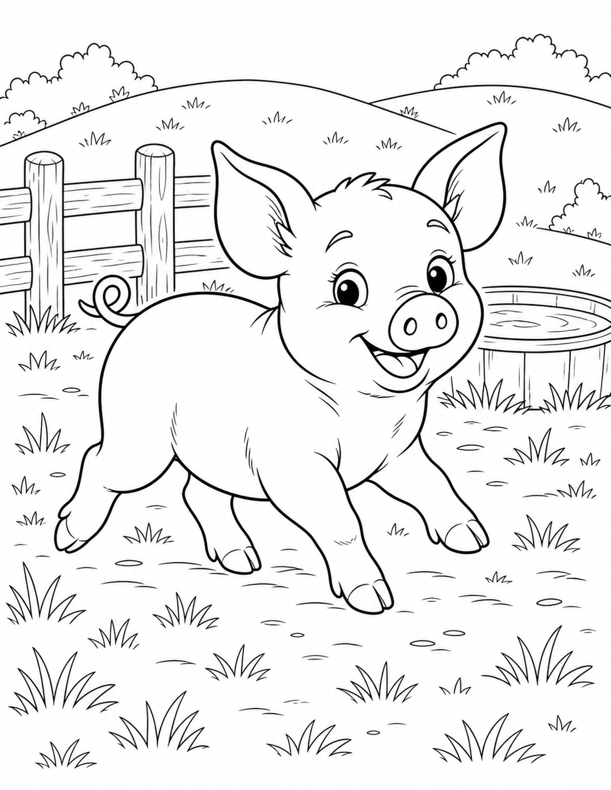Piglet Coloring Page 10 printable preview