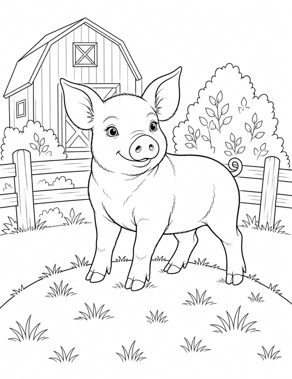 Piglet Coloring Page 3 printable preview