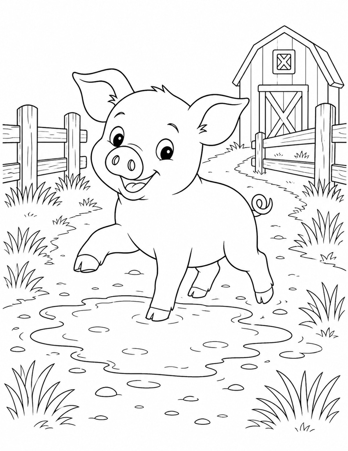Piglet Coloring Page 4 printable preview