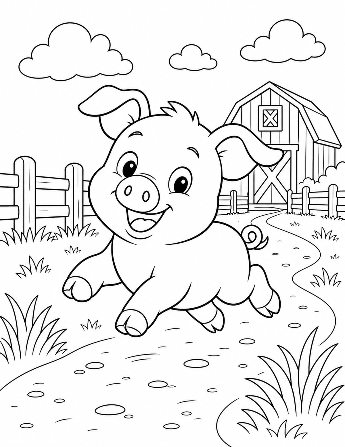 Piglet Coloring Page 6 printable preview