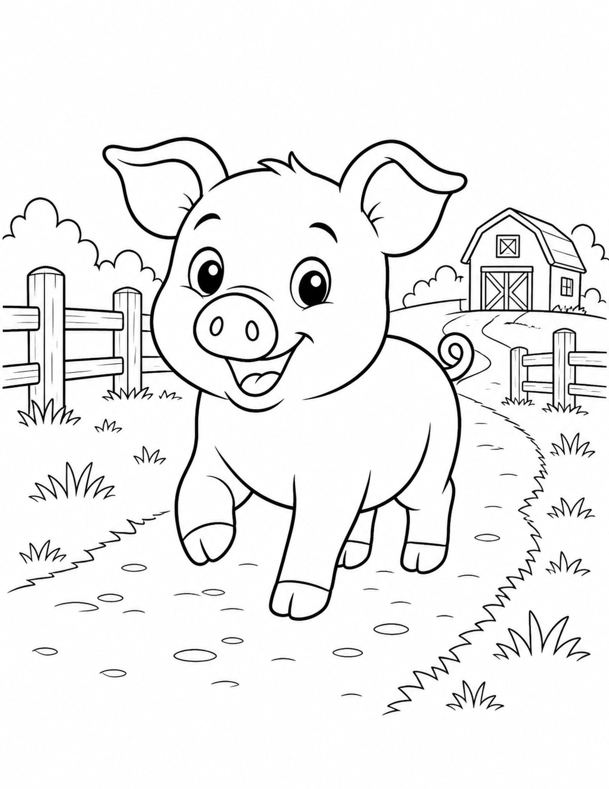 Piglet Coloring Page 8 printable preview