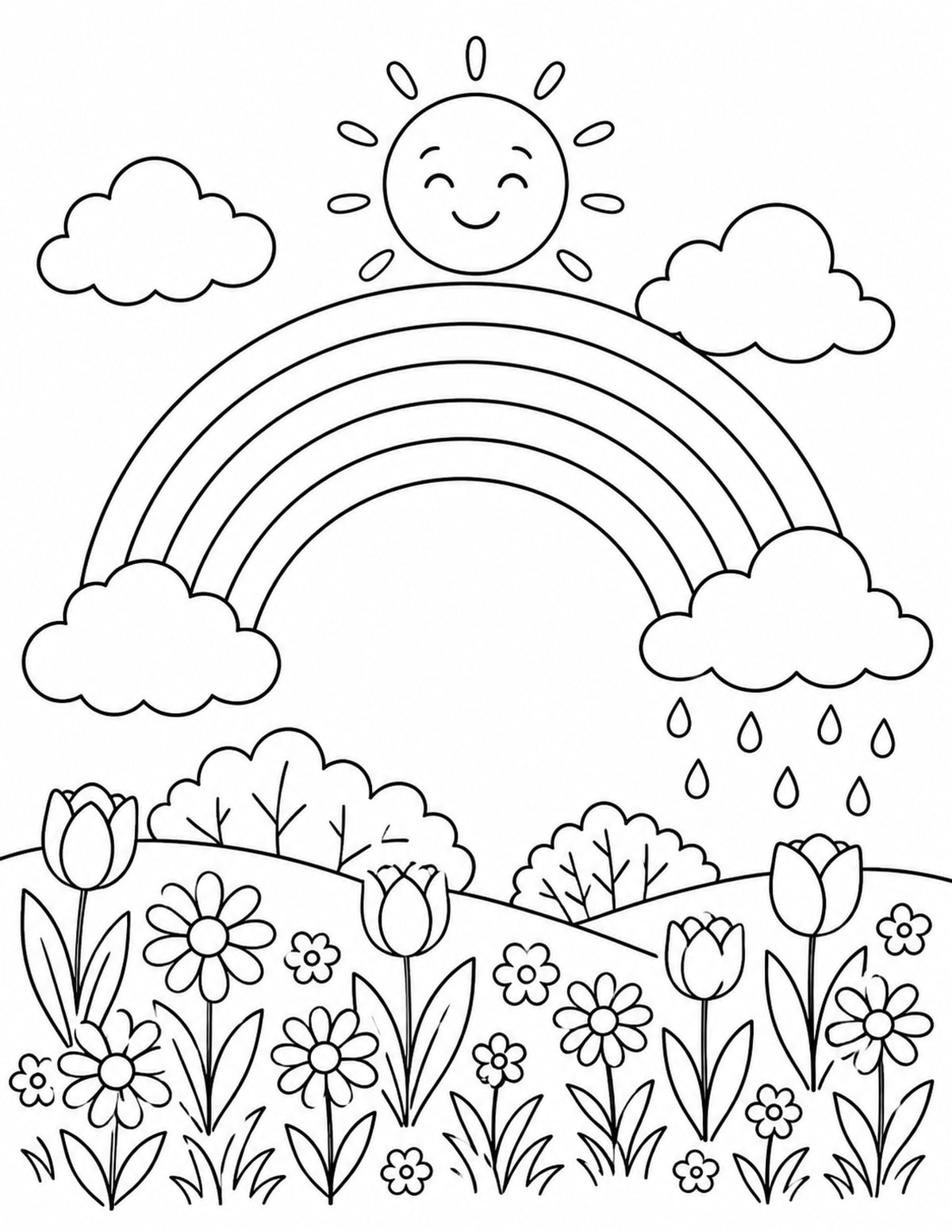 Easy Weather Rainbow printable preview