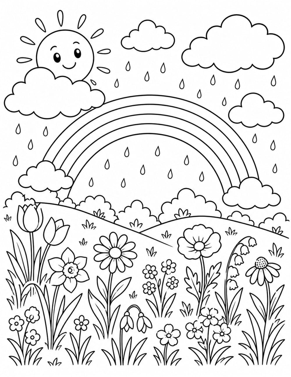 Rainbow After Rain printable preview