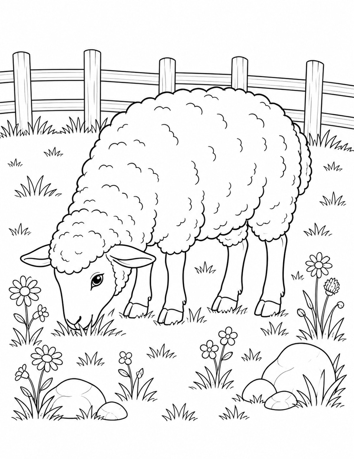Sheep Coloring Page 6 printable preview