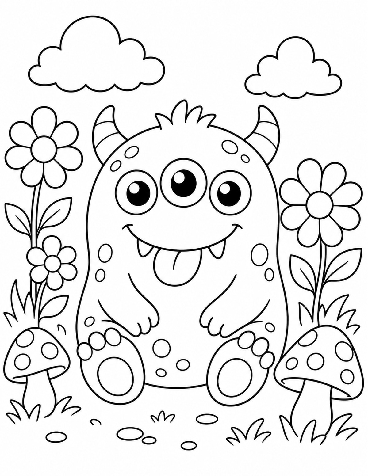 Silly Monster printable preview