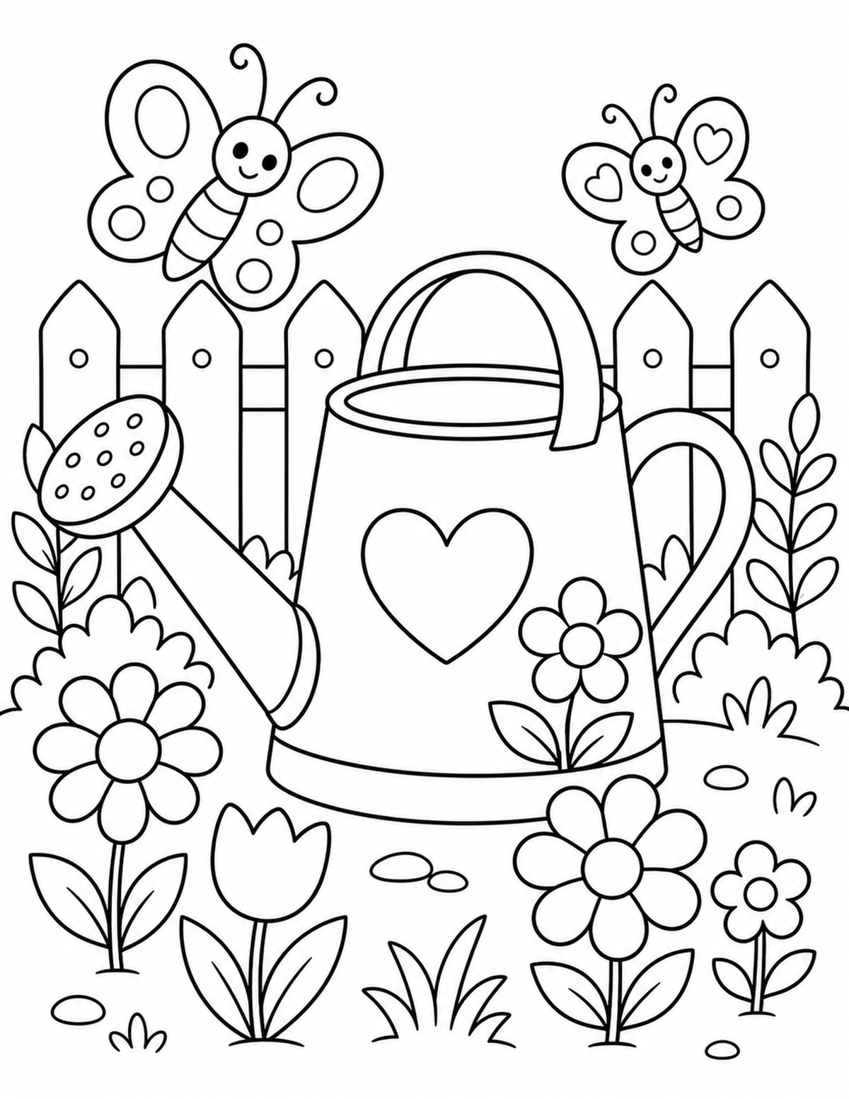 Spring Garden Coloring Page 7 printable preview