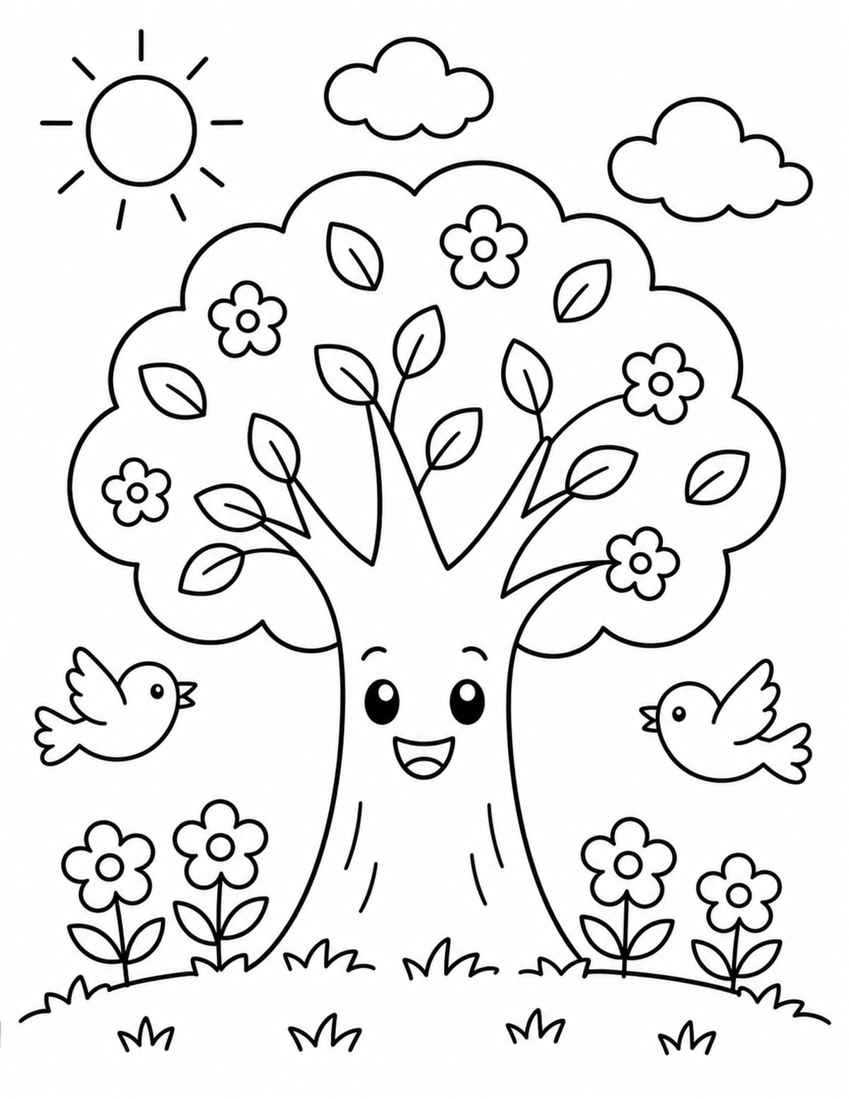Tree in Bloom printable preview