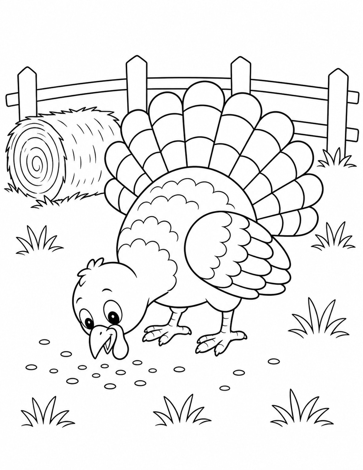 Turkey Coloring Page 1 printable preview