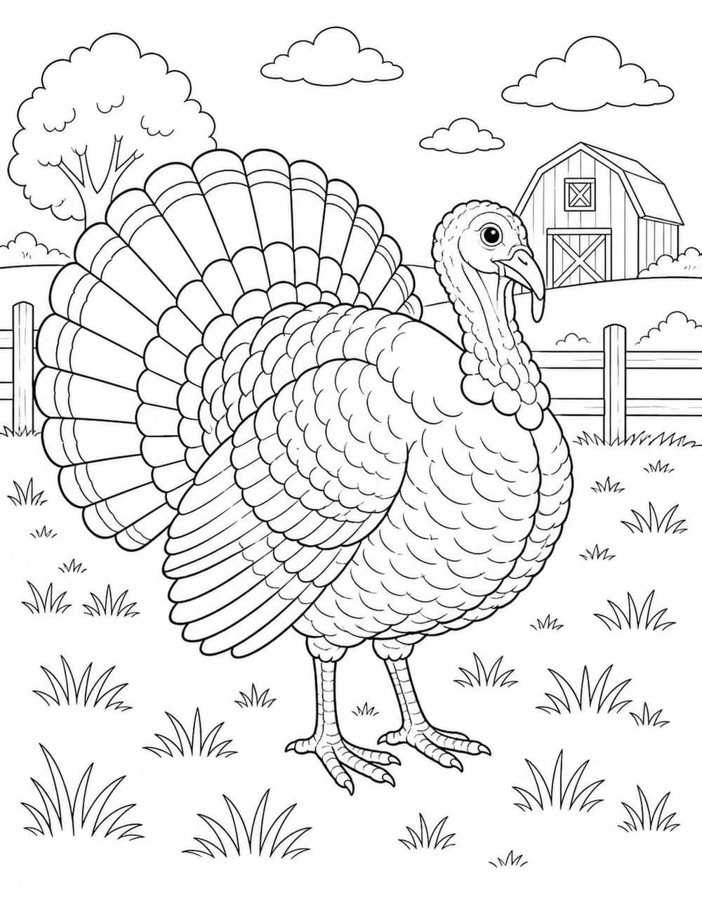 Turkey Coloring Page 5 printable preview