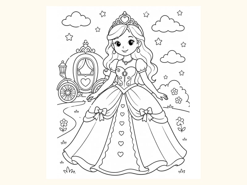 Ball Gown with Carriage printable preview