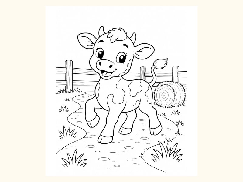 Calf Coloring Page 10 printable preview