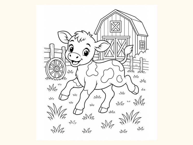 Calf Coloring Page 8 printable preview