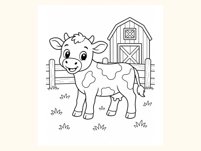 Calf Coloring Page 9 printable preview