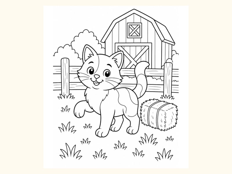 Cat Coloring Page 1 printable preview