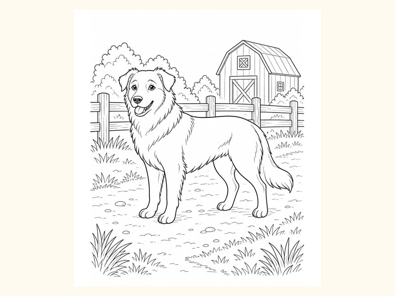 Dog Coloring Page 10 printable preview