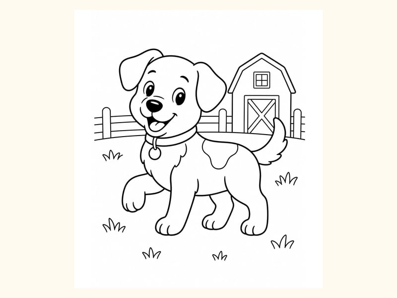 Dog Coloring Page 3 printable preview
