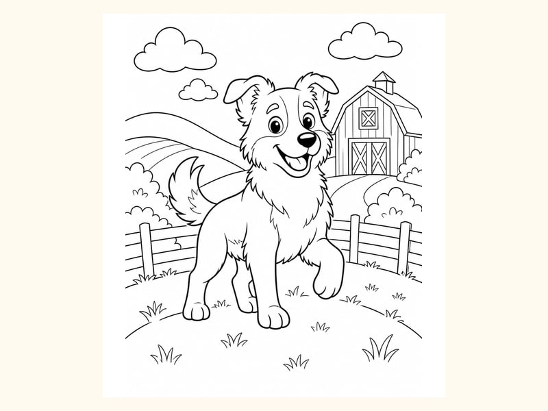 Dog Coloring Page 7 printable preview