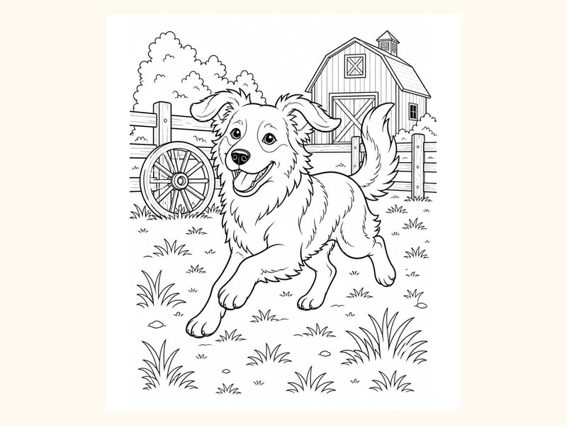 Dog Coloring Page 8 printable preview