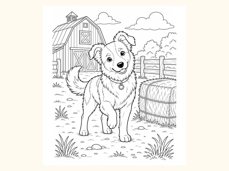 Dog Coloring Page 9 printable preview