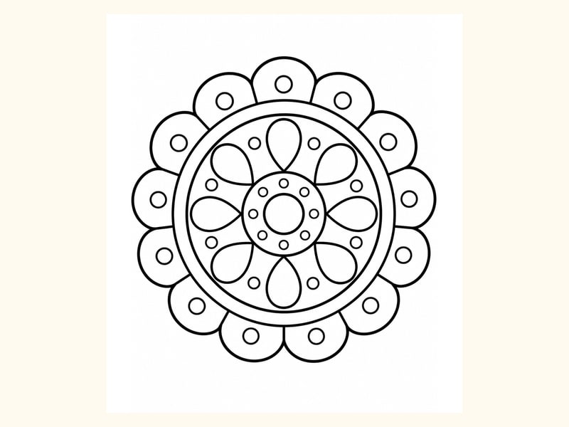 Star Mandala Coloring Page printable preview