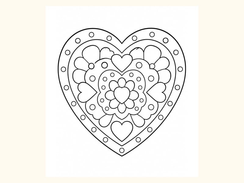 Rainbow Mandala Coloring Page printable preview