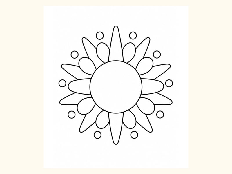 Dot Ring Mandala Coloring Page printable preview