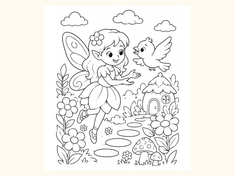 Fairy Playing printable preview
