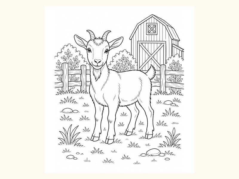 Goat Coloring Page 10 printable preview