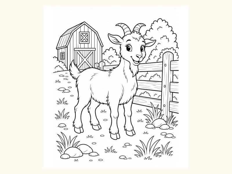 Goat Coloring Page 8 printable preview