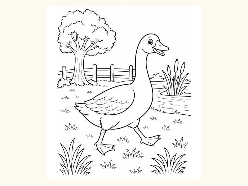 Goose Coloring Page 1 printable preview