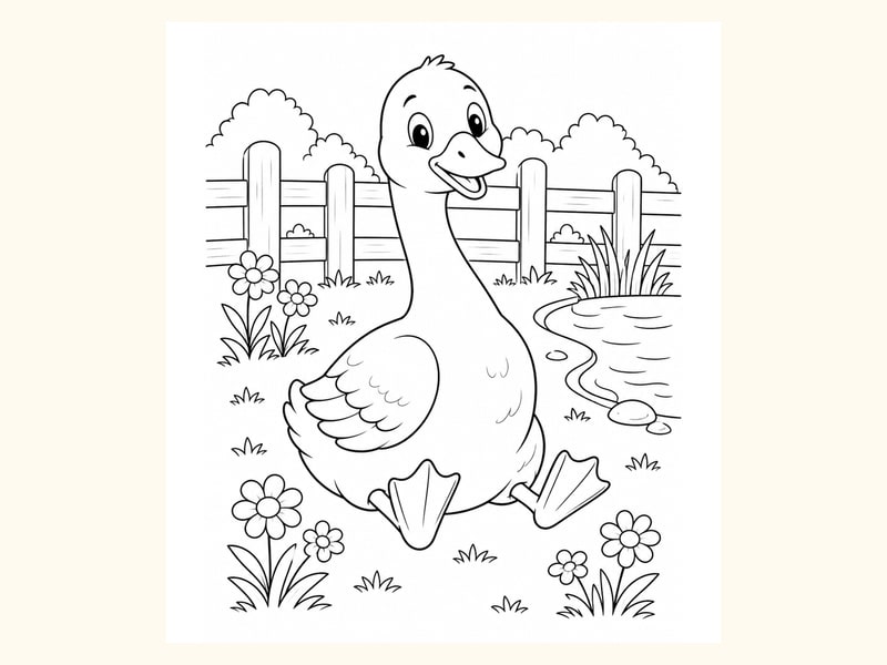 Goose Coloring Page 10 printable preview