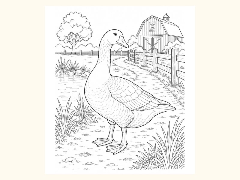 Goose Coloring Page 9 printable preview