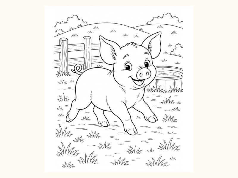 Piglet Coloring Page 10 printable preview