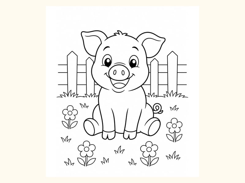 Piglet Coloring Page 2 printable preview