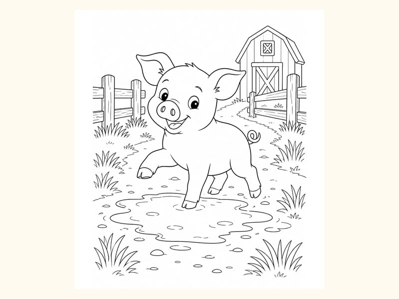 Piglet Coloring Page 4 printable preview