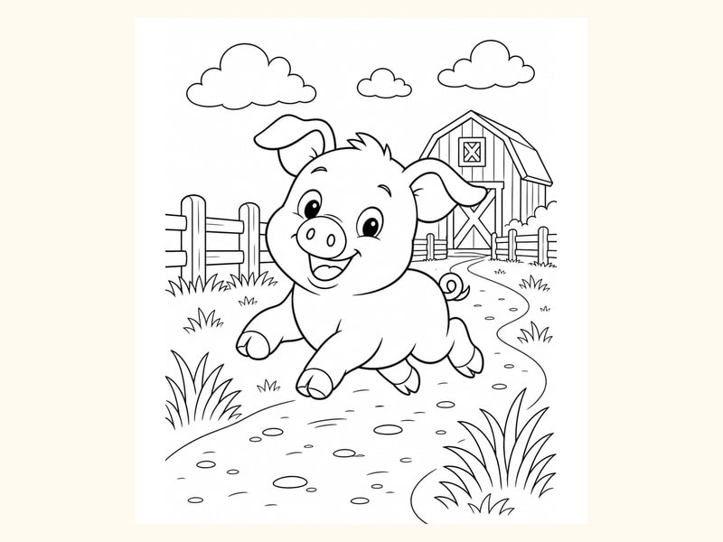 Piglet Coloring Page 6 printable preview