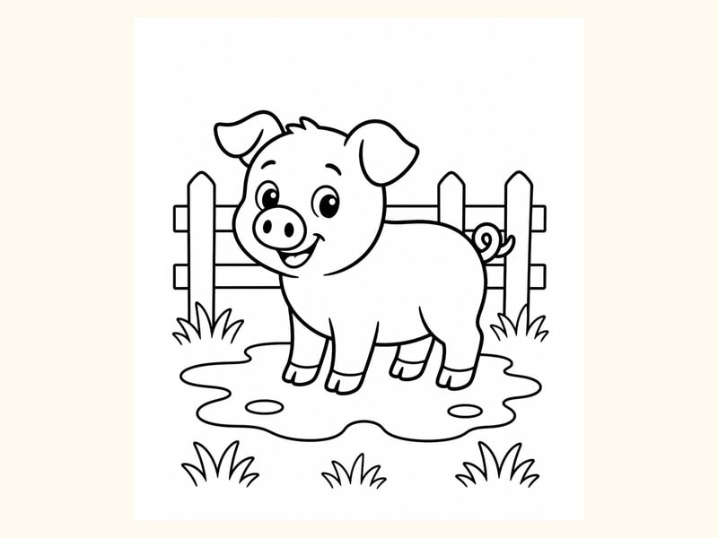 Piglet Coloring Page 7 printable preview