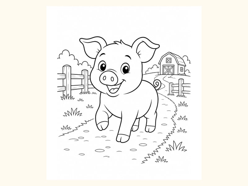 Piglet Coloring Page 8 printable preview