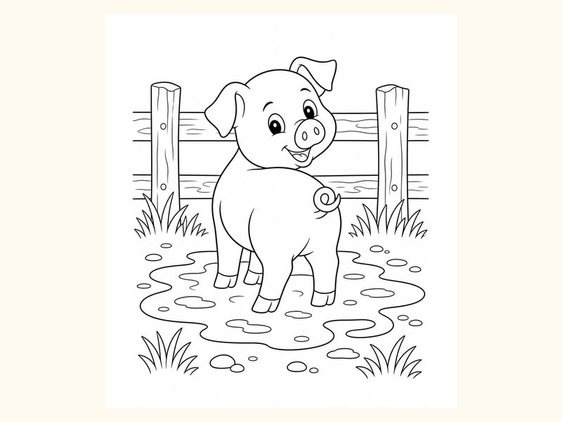 Piglet Coloring Page 9 printable preview