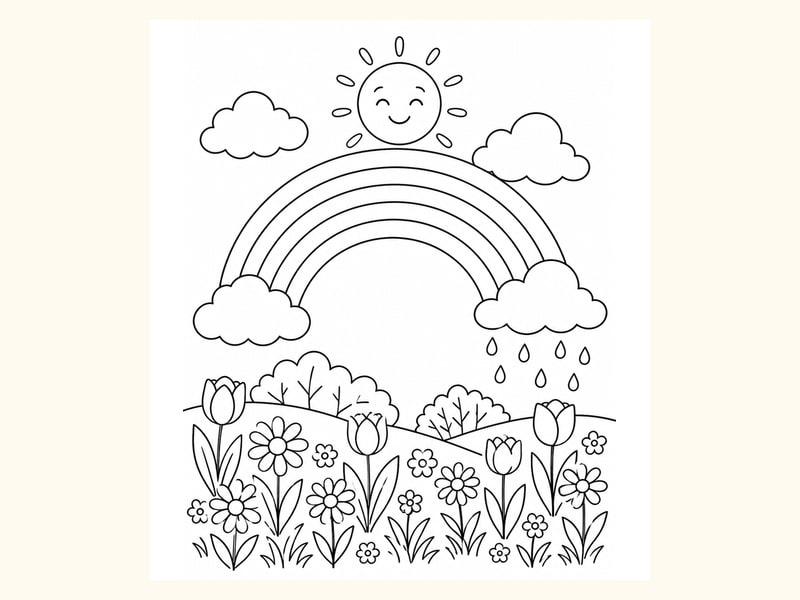Easy Weather Rainbow printable preview