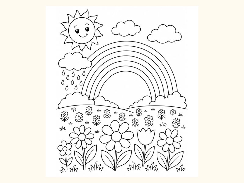 Big Arc Rainbow Page printable preview
