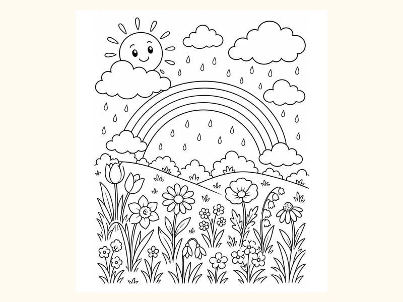 Rainbow After Rain printable preview