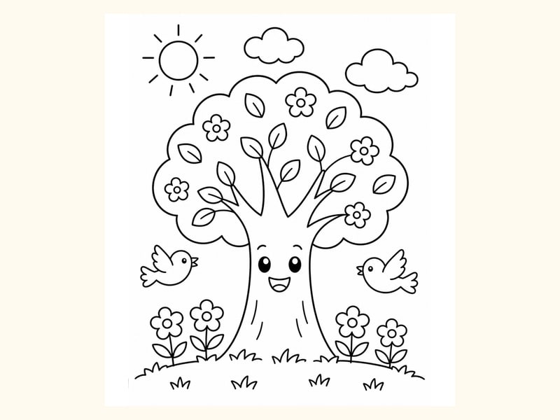 Tree in Bloom printable preview