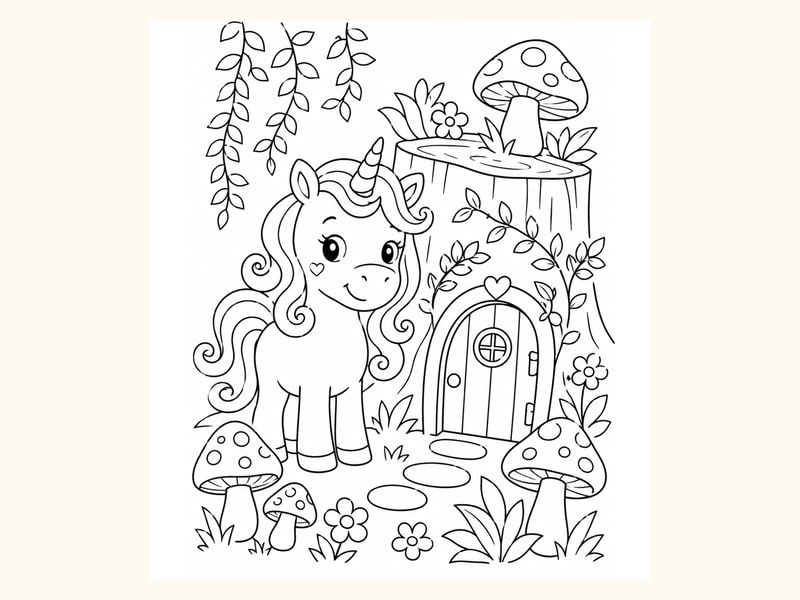 Unicorn printable preview