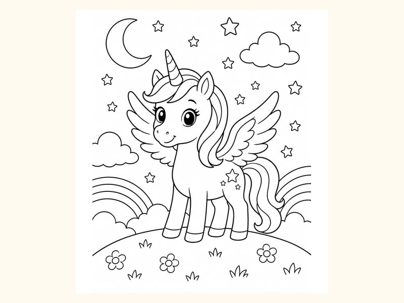 Unicorn printable preview